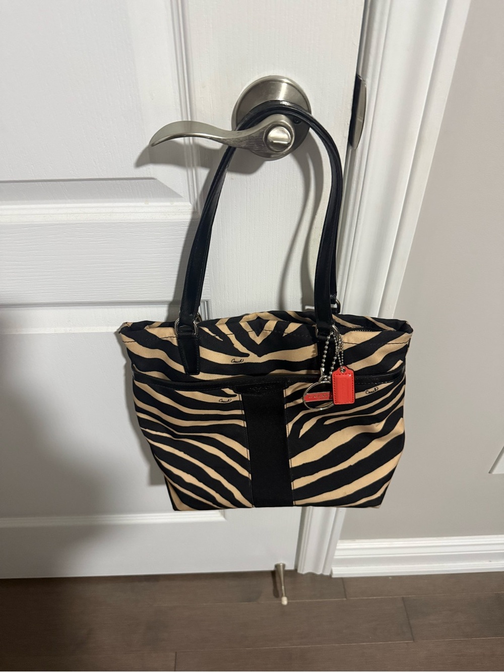 Coach Black & Cream Zebra